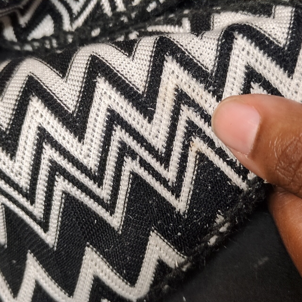 CASTANER x MISSONI Size 10 Black & White Canvas Zig Zag Suede Mule Flats (EU 40) - Picture 9 of 9